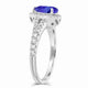 1.15ct Pear Tanzanite Ring with 0.4 cttw Diamond