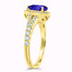 1.15ct Pear Tanzanite Ring with 0.4 cttw Diamond