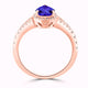 1.15ct Pear Tanzanite Ring with 0.4 cttw Diamond