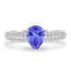 1.15ct Pear Tanzanite Ring with 0.41 cttw Diamond