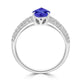 1.15ct Pear Tanzanite Ring with 0.41 cttw Diamond