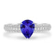 1.15ct Pear Tanzanite Ring with 0.41 cttw Diamond