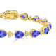 1.15ct Pear Tanzanite Bracelet with 0.67 cttw Diamond