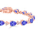 1.15ct Pear Tanzanite Bracelet with 0.67 cttw Diamond