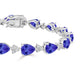 1.15ct Pear Tanzanite Bracelet with 0.67 cttw Diamond