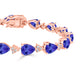 1.15ct Pear Tanzanite Bracelet with 0.67 cttw Diamond