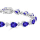 1.15ct Pear Tanzanite Bracelet with 0.67 cttw Diamond