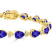 1.15ct Pear Tanzanite Bracelet with 0.67 cttw Diamond