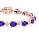 1.15ct Pear Tanzanite Bracelet with 0.67 cttw Diamond