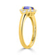 0.6ct Oval Tanzanite Ring with 0.36 cttw Diamond