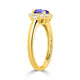 0.6ct Oval Tanzanite Ring with 0.36 cttw Diamond