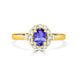 0.6ct Oval Tanzanite Ring with 0.36 cttw Diamond