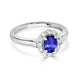 0.6ct Oval Tanzanite Ring with 0.36 cttw Diamond