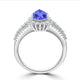 1.15ct Pear Tanzanite Ring with 0.44 cttw Diamond