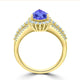 1.15ct Pear Tanzanite Ring with 0.44 cttw Diamond