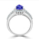 1.15ct Pear Tanzanite Ring with 0.44 cttw Diamond