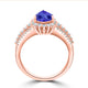 1.15ct Pear Tanzanite Ring with 0.44 cttw Diamond