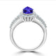 1.15ct Pear Tanzanite Ring with 0.44 cttw Diamond