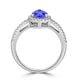 1.3ct Pear Tanzanite Ring with 0.31 cttw Diamond
