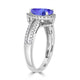 1.3ct Pear Tanzanite Ring with 0.31 cttw Diamond