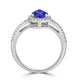 1.3ct Pear Tanzanite Ring with 0.31 cttw Diamond