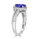 1.3ct Pear Tanzanite Ring with 0.31 cttw Diamond