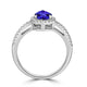 1.3ct Pear Tanzanite Ring with 0.31 cttw Diamond
