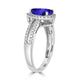 1.3ct Pear Tanzanite Ring with 0.31 cttw Diamond