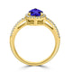 1.3ct Pear Tanzanite Ring with 0.31 cttw Diamond