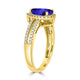 1.3ct Pear Tanzanite Ring with 0.31 cttw Diamond