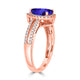 1.3ct Pear Tanzanite Ring with 0.31 cttw Diamond