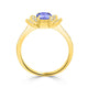 0.9ct Round Tanzanite Ring with 0.18 cttw Diamond