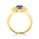 0.9ct Round Tanzanite Ring with 0.18 cttw Diamond