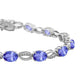 9.88ct Oval Tanzanite Bracelet with 0.4 cttw Diamond