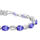 9.88ct Oval Tanzanite Bracelet with 0.4 cttw Diamond