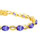 9.88ct Oval Tanzanite Bracelet with 0.4 cttw Diamond