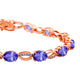 9.88ct Oval Tanzanite Bracelet with 0.4 cttw Diamond