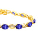 9.88ct Oval Tanzanite Bracelet with 0.4 cttw Diamond