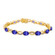 9.88ct Oval Tanzanite Bracelet with 0.4 cttw Diamond