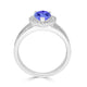 1.3ct Pear Tanzanite Ring with 0.42 cttw Diamond