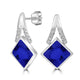 6.8ct Cushion Tanzanite Earring with 0.26 cttw Diamond