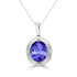 3.9ct Oval Tanzanite Pendant with 0.03 cttw Diamond
