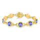 9ct Round Tanzanite Bracelet with 0.24 cttw Diamond