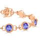 9ct Round Tanzanite Bracelet with 0.24 cttw Diamond