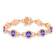 9ct Round Tanzanite Bracelet with 0.24 cttw Diamond