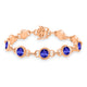 9ct Round Tanzanite Bracelet with 0.24 cttw Diamond