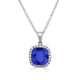 3.4ct Cushion Tanzanite Pendant with 0.17 cttw Diamond