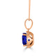 3.4ct Cushion Tanzanite Pendant with 0.17 cttw Diamond