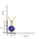 3.4ct Cushion Tanzanite Pendant with 0.21 cttw Diamond