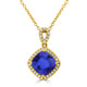 3.4ct Cushion Tanzanite Pendant with 0.21 cttw Diamond